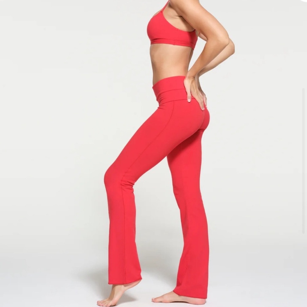 Skims RED cotton jersey foldover flare pants 3x nwt ❣️